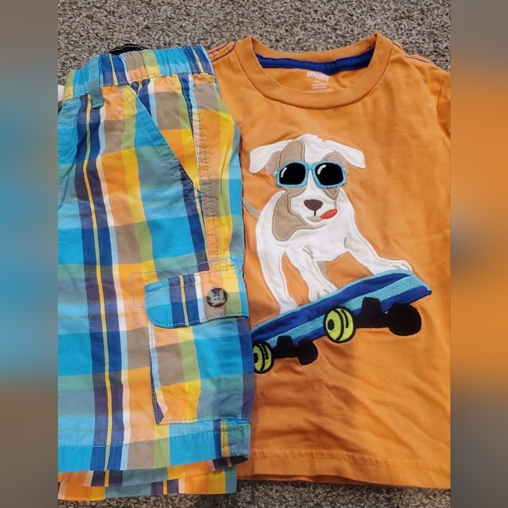 Gymboree Orange and Blue Kids Matching Set